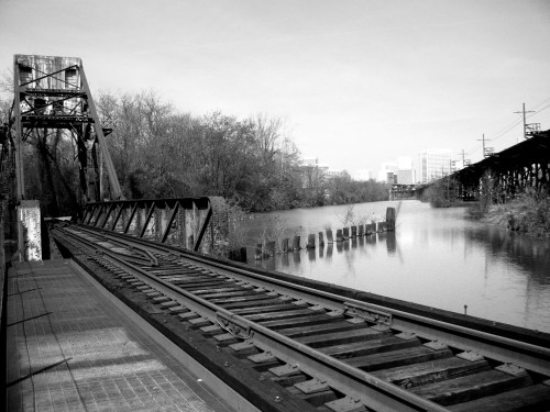 traintracks over Chapel Island