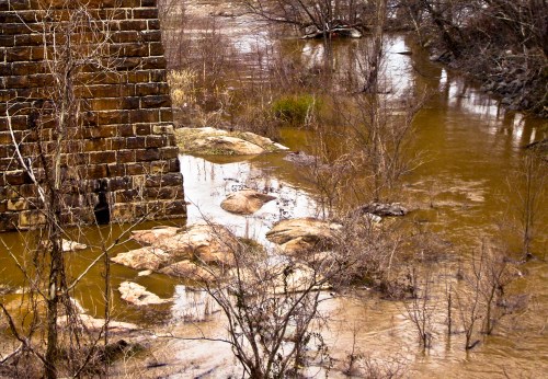 brick and rail, flood
